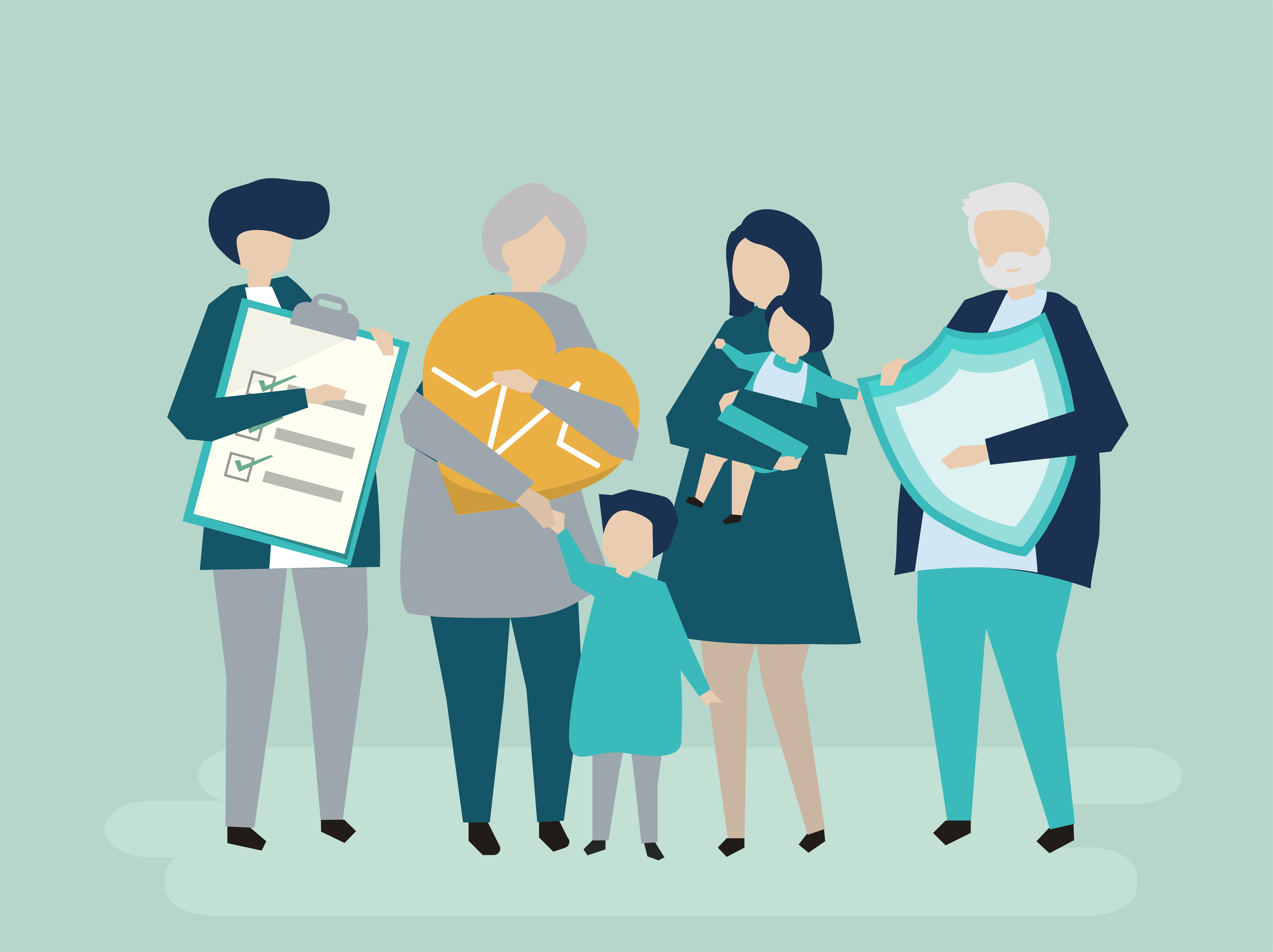 community members receiving health information